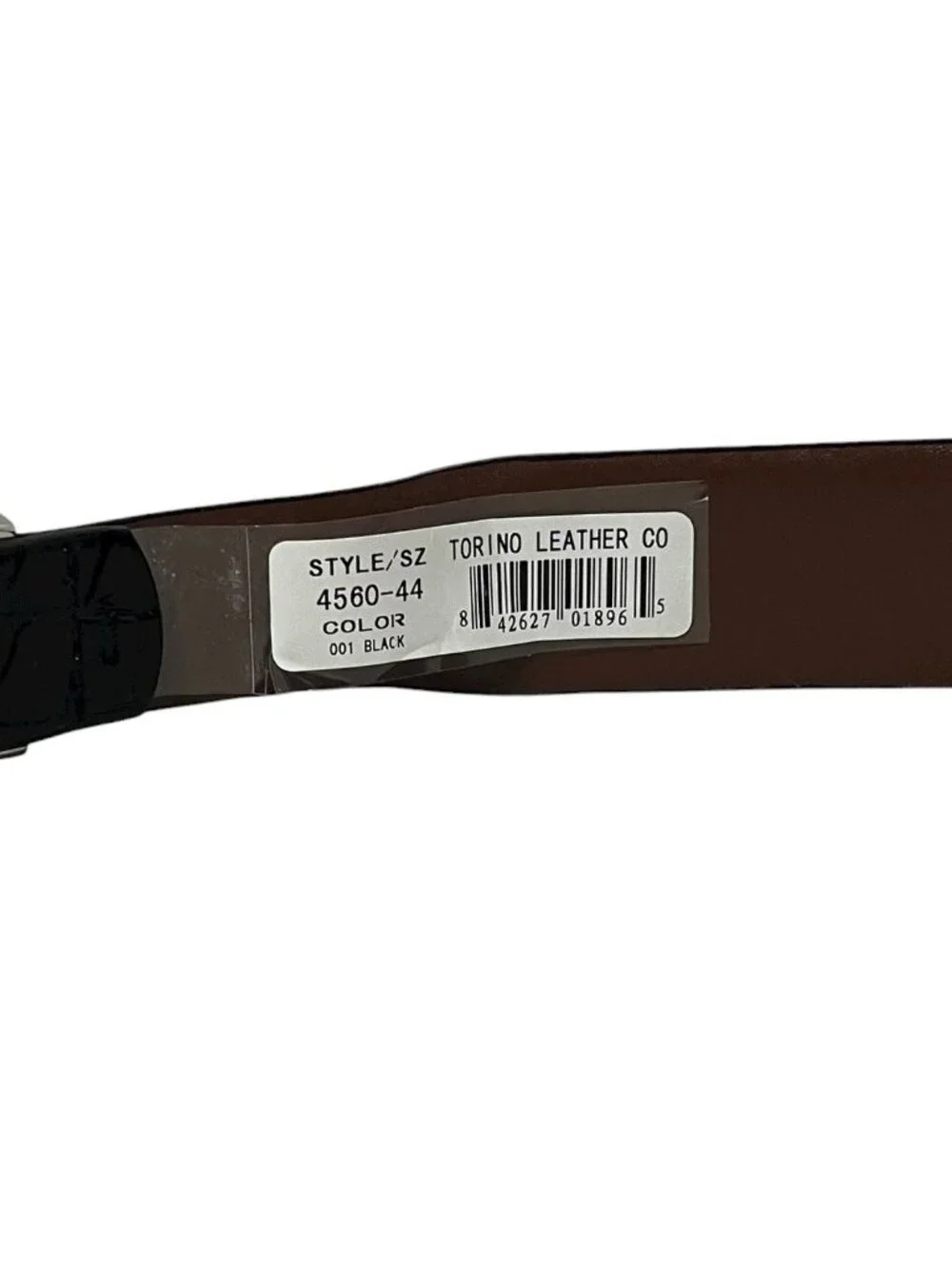 Torino Leather Co Belt Black Alligator Embossed Italian Calfskin Mens Size 44